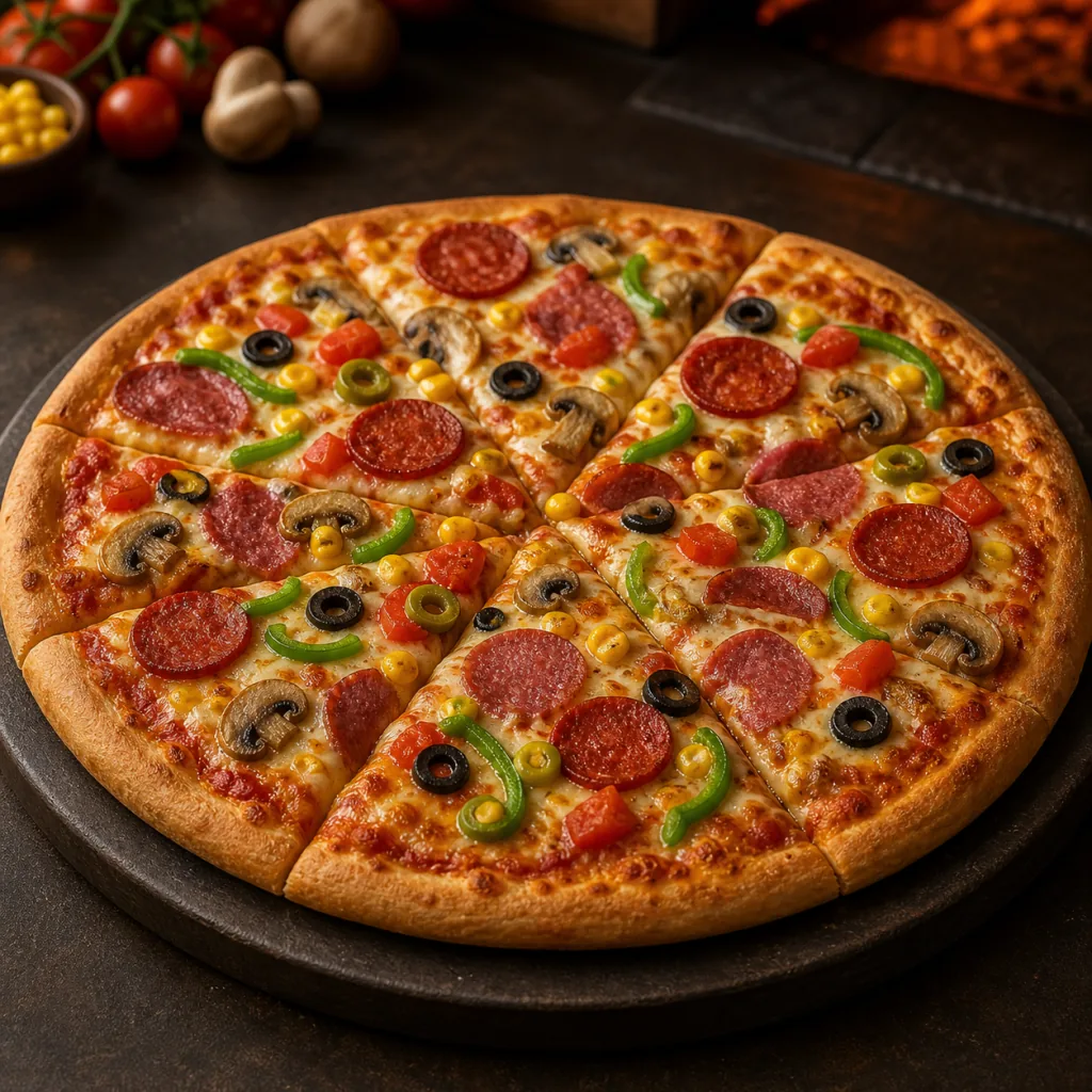 Süper karışık pizza